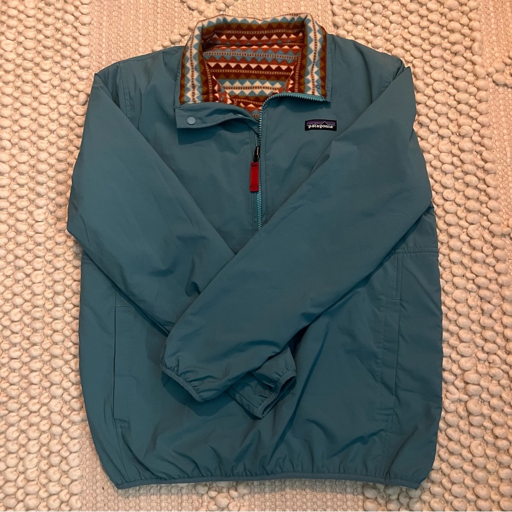 Patagonia Reversible Snap-T Fleece Glissade Pullover Sweater Jacket Aztec